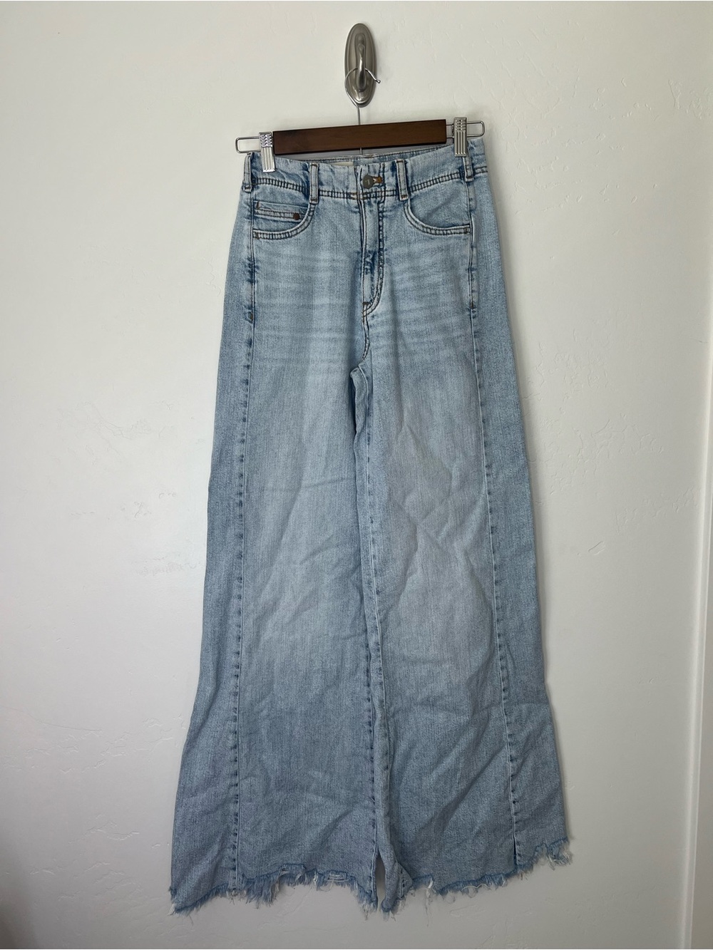 Pilcro Light Blue Wide-Leg Flare Jeans